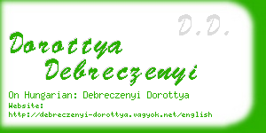 dorottya debreczenyi business card